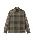 The Vans Mens Larkspur Plaid Flannel Shirt in Obsidian Fern & Bungee Cord