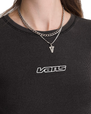 Teri Waffle Long Sleeve T-Shirt in Black