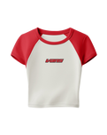 The Vans Womens Clare Baby T-Shirt in Racing Red