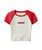 The Vans Womens Clare Baby T-Shirt in Racing Red