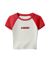 The Vans Womens Clare Baby T-Shirt in Racing Red