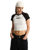 Clare Baby T-Shirt in True White & Black