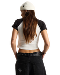 Clare Baby T-Shirt in True White & Black