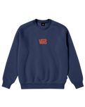 The Vans Boys Boys Stretch Logo Sweatshirt in Deep Indigo & Flame