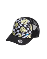 Boys Twisted Trucker Cap in Black