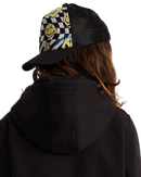 Boys Twisted Trucker Cap in Black