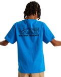 Boys Crestline T-Shirt in Bright Azure
