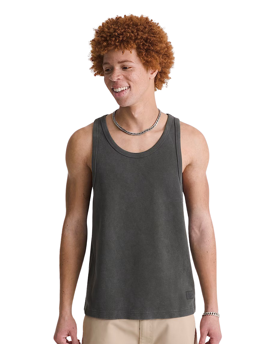 LX Waffle Vest in Faded Black