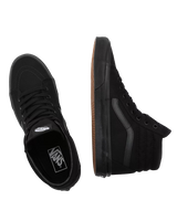 The Vans Mens SK8-Hi Shoes in Black
