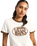 Centre Chest Ringer T-Shirt in Egret