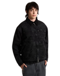Nico Cropped Chore Canvas Jacket in Black