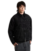Nico Cropped Chore Canvas Jacket in Black