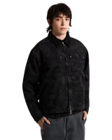 Nico Cropped Chore Canvas Jacket in Black