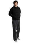 Nico Cropped Chore Canvas Jacket in Black