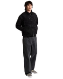 Nico Cropped Chore Canvas Jacket in Black