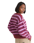Rollins Stripe Jumper in Poppy Ember & Purple Licorice