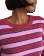 Rollins Stripe Jumper in Poppy Ember & Purple Licorice