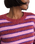 Rollins Stripe Jumper in Poppy Ember & Purple Licorice
