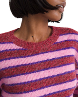 Rollins Stripe Jumper in Poppy Ember & Purple Licorice