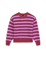 Rollins Stripe Jumper in Poppy Ember & Purple Licorice