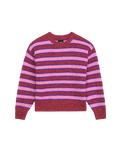 Rollins Stripe Jumper in Poppy Ember & Purple Licorice