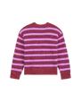 Rollins Stripe Jumper in Poppy Ember & Purple Licorice
