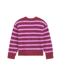 Rollins Stripe Jumper in Poppy Ember & Purple Licorice