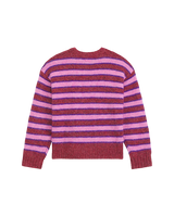Rollins Stripe Jumper in Poppy Ember & Purple Licorice