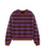 The Vans Womens Rollins Stripe Jumper in Poppy Ember & Purple Licorice