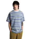 Stripe Ringer Loose T-Shirt in Soft Slate