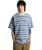 Stripe Ringer Loose T-Shirt in Soft Slate