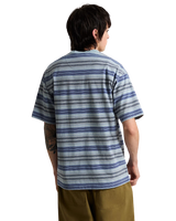 Stripe Ringer Loose T-Shirt in Soft Slate