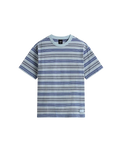 The Vans Mens Stripe Ringer Loose T-Shirt in Soft Slate