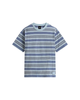 The Vans Mens Stripe Ringer Loose T-Shirt in Soft Slate