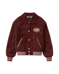 The Vans Womens Milliken Varsity Jacket in Poppy Ember