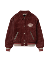 The Vans Womens Milliken Varsity Jacket in Poppy Ember