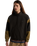 Retro Sport Mock Neck Full Zip Jacket in Faded Black