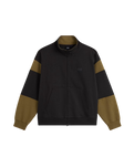 The Vans Mens Retro Sport Mock Neck Full Zip Jacket in Faded Black