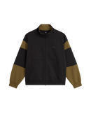 The Vans Mens Retro Sport Mock Neck Full Zip Jacket in Faded Black