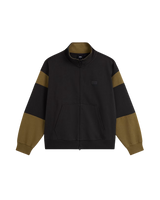 The Vans Mens Retro Sport Mock Neck Full Zip Jacket in Faded Black