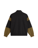 The Vans Mens Retro Sport Mock Neck Full Zip Jacket in Faded Black