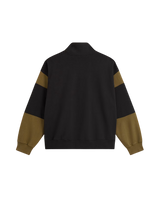 The Vans Mens Retro Sport Mock Neck Full Zip Jacket in Faded Black