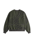 The Vans Mens Bthom Sun Jacquarded Cardigan in Faded Black