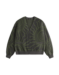 The Vans Mens Bthom Sun Jacquarded Cardigan in Faded Black
