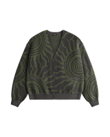 The Vans Mens Bthom Sun Jacquarded Cardigan in Faded Black
