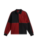 The Vans Mens Check Rugby Shirt in Poppy