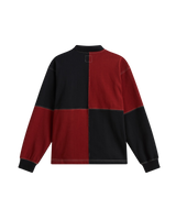 The Vans Mens Check Rugby Shirt in Poppy