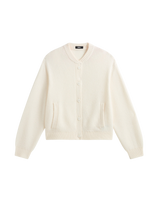 The Vans Womens Teddy Round Neck Cardigan in Egret