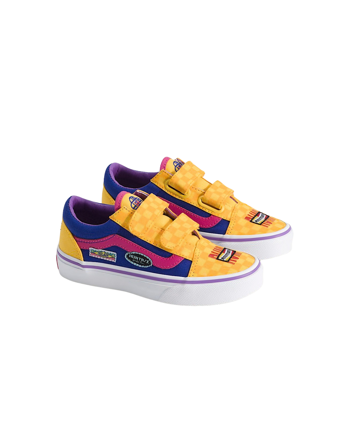 Kids Old Skool Kpop Demon Hunters Shoes in Yellow