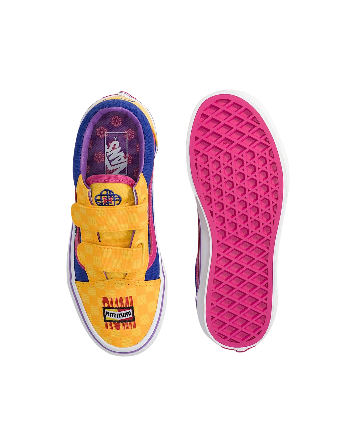Kids Old Skool Kpop Demon Hunters Shoes in Yellow